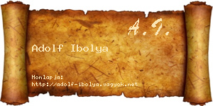 Adolf Ibolya névjegykártya
