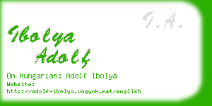 ibolya adolf business card